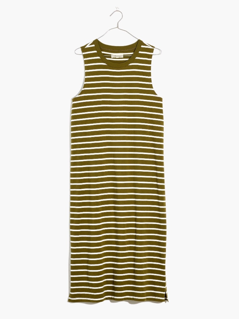 Madewell Organic Cotton Crewneck Tank Midi Dress in Stripe - Picture 4 of 5